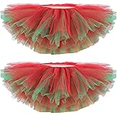 Zhanmai Tutu Skirt Women Adult Classic Elastic 5 Layered Short Tulle Skirt 80's Dance Carnival Costume for Lady