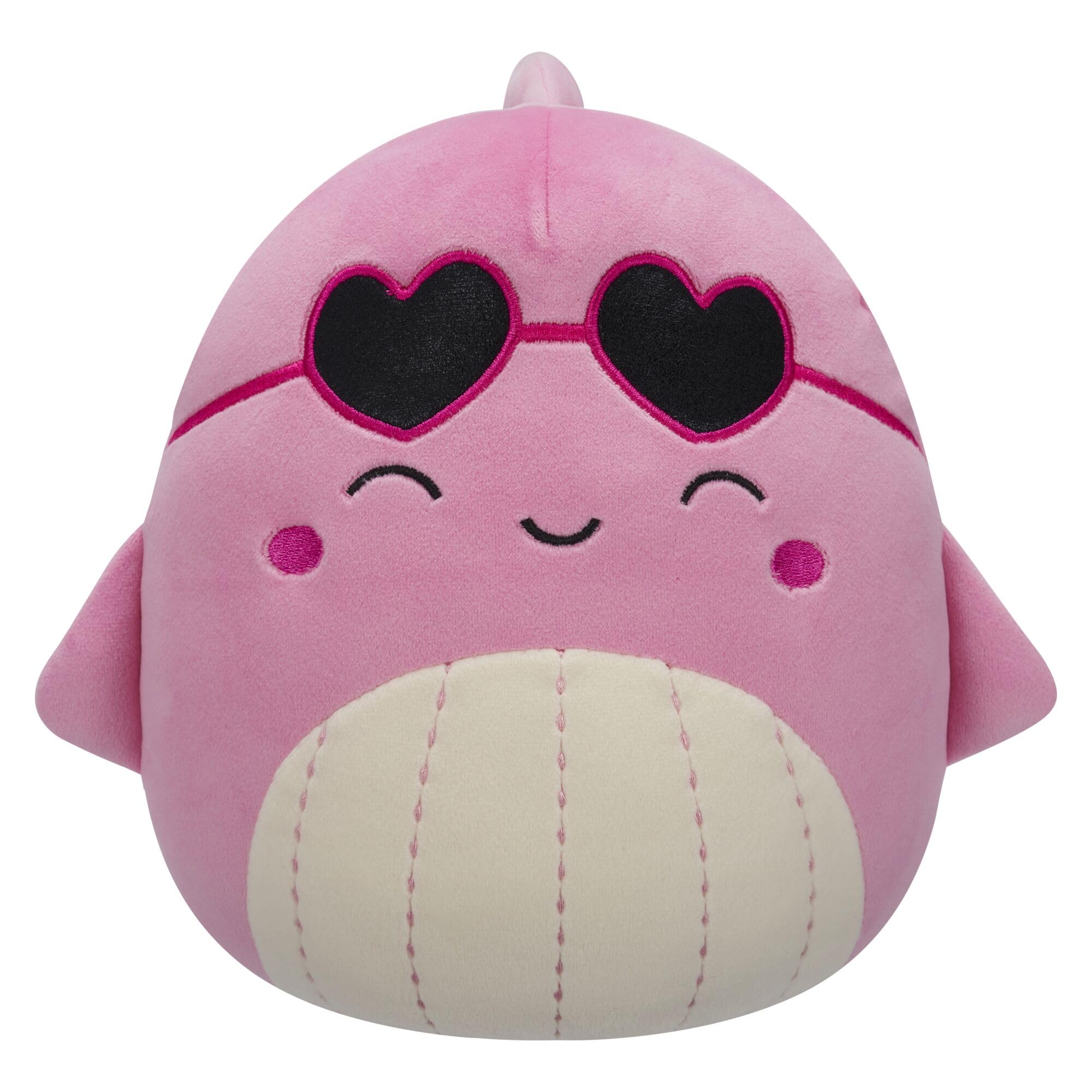 Squishmallows Original 7.5-Inch Val the Pink Whale with Heart Sunglasses - Valentine's Plush — image 1