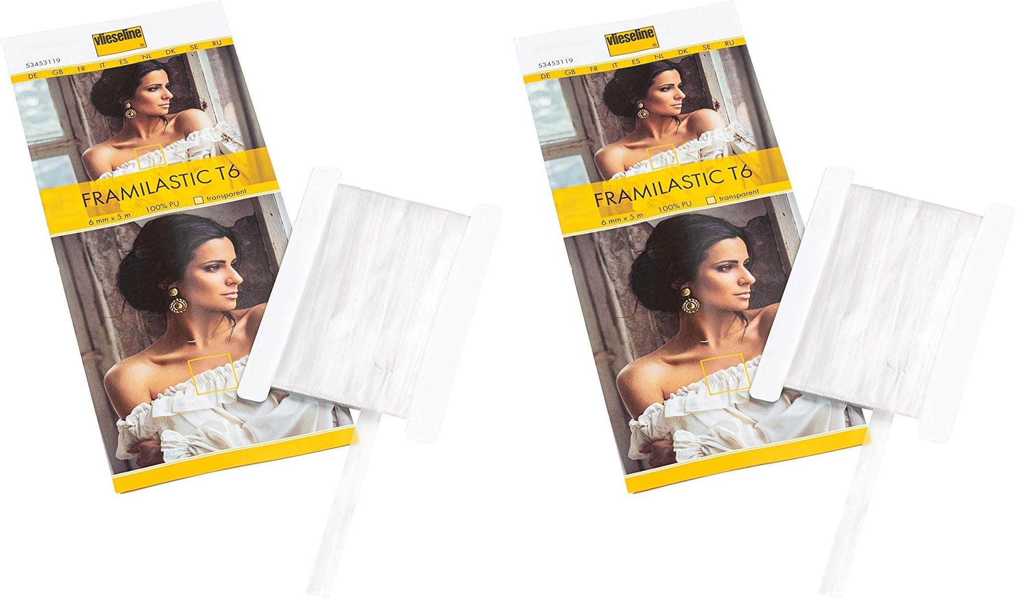 Vilene Framilastic Tape: 5m x 6mm: Transparent (Pack of 2)