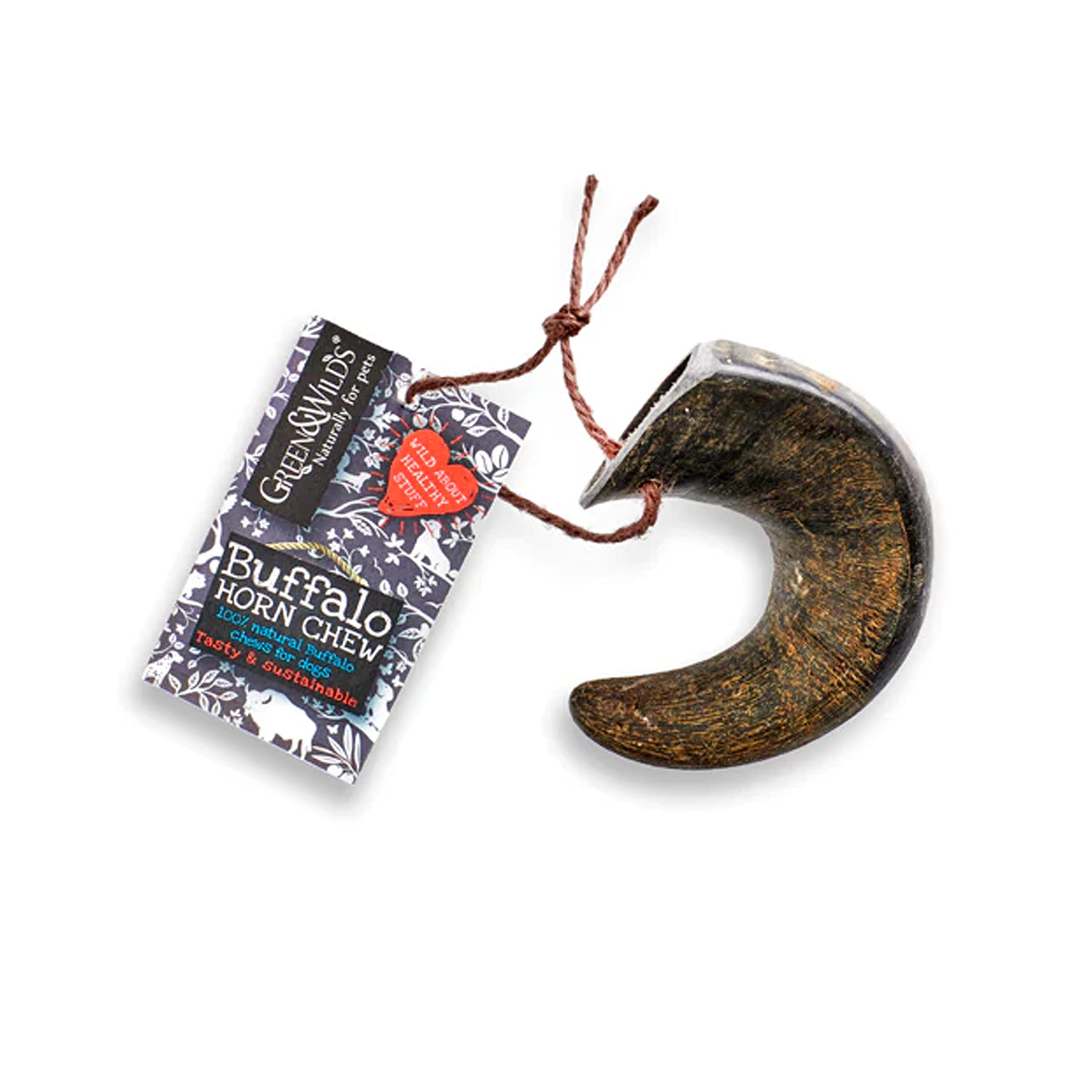 Green & Wilds Eco Friendly Natural Dog Chew Buffalo Horn - Small