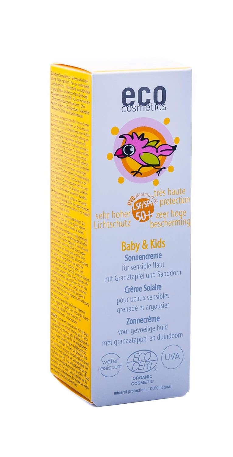 Eco Cosmetics Baby & Kids Sonnencreme Granatapfel/Sanddorn LSF 50+ (50 ml)