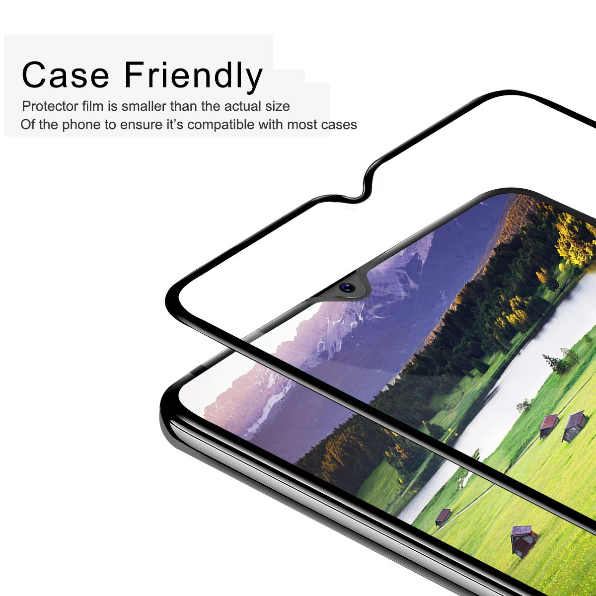 BingTC Huawei Mate 20 Panzerglas Schutzfolie Full Coverage Panzerfolie Displayschutz 9H Gehärtetem Glass 0,33mm Anti-Kratzen Anti-Bläschen HD Displayschutzfolie für Huawei [2 Stück]