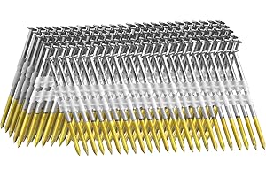 SITLDY 21 Degree Framing Nails 1000 Count, 3-1/2-Inch x .131" Ring Shank, Full Round Head Hot Dipped Galvanized, for Pneumati