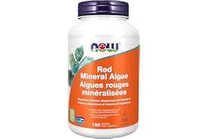 NOW Supplements, Red Mineral Algae Plus Vitamin D-2, Joint Health, 180 Veg Capsules