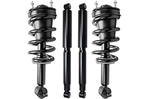 Detroit Axle - Struts Shock Kit for Chevy GMC Suburban Yukon XL 1500 Tahoe Avalanche Escalade ESV EXT [w/o Electronic Suspension] 2 Front Struts 2 Rear Shock Absorbers Replacement Ready Strut
