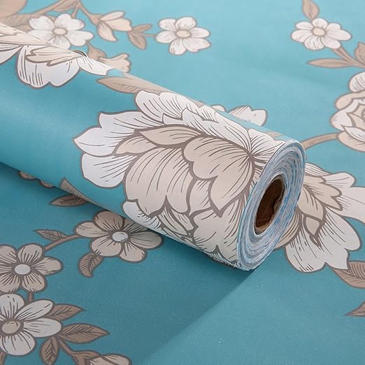 Amazon Com Self Adhesive Vinyl Floral Shelf Drawer Liner Contact