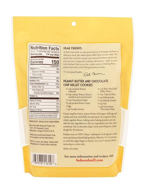 BOB’S RED MILL MILLET FLOUR, 20-OUNCE (PACK OF 1)