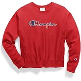 Champion womens Sweatshirt, Reverse Weave, Oversized Fleece Crewneck Sweatshirt for Women