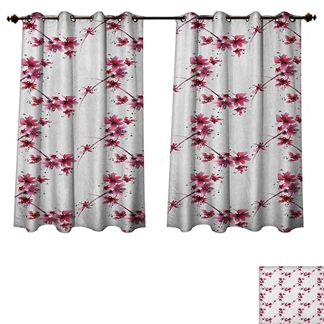 Pricetextile Asian Blackout Thermal Curtain Panel Watercolors