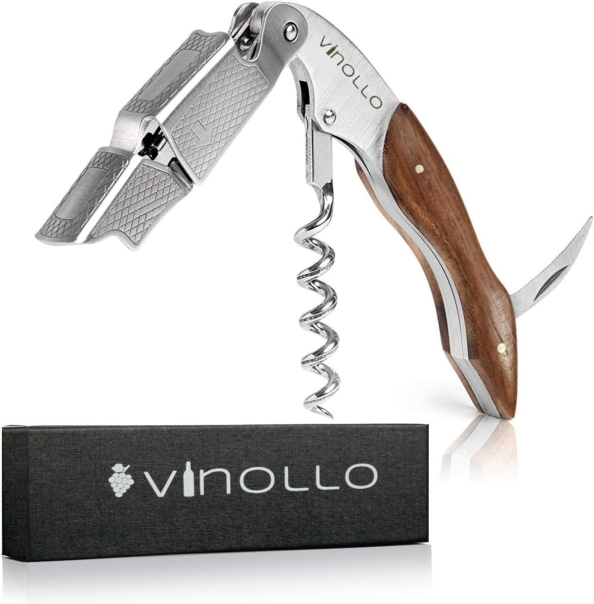 Kellnermesser Edelstahl - Professioneller Korkenzieher Mit Geschenkbox 68g