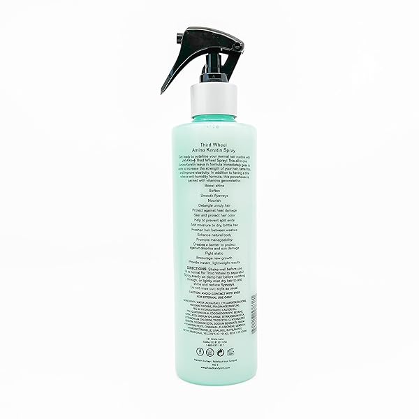 HEAD KANDY HEAT PROTECTANT SPRAY FOR HAIR | THE THIRD WHEEL | THERMAL PROTECTION SPRAY WITH AMINO KERATIN | PROTECTS AGAINST HEAT DAMAGE, BREAKAGE, HUMIDITY | 13.5 OZ