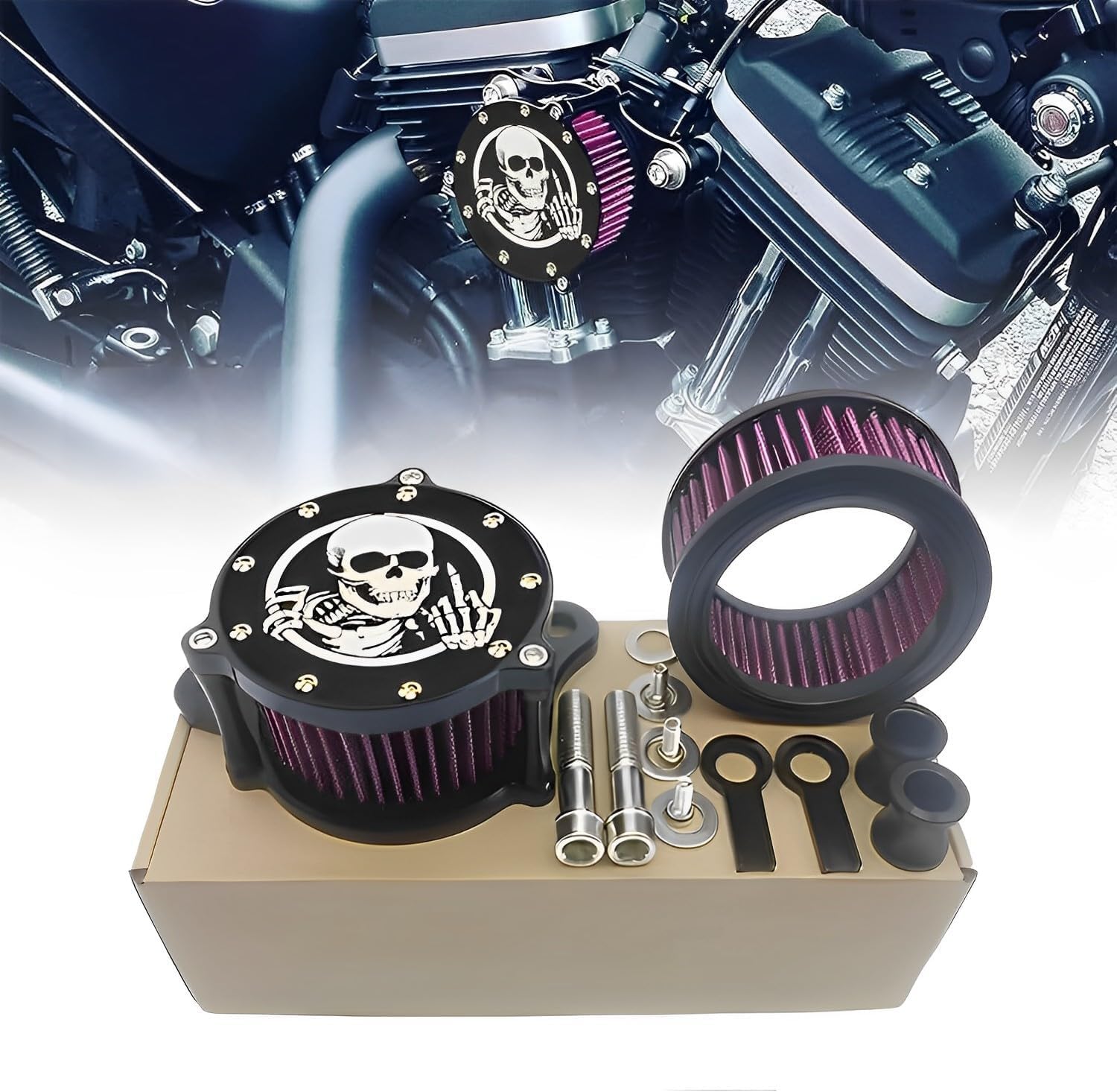 Photo 1 of ***MISSING PARTS***
TDZ 2PC Air Cleaner Intake Filter Kit for 2004-2020 Harley Sportster Iron 883 Dark Custom XL883 XL1200 XL1200L XL1200X Forty Eight