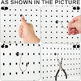 PEUTIER 60pcs Black Silicone Pegboard Hook Locks Stoppers for 1/4 Inch Hooks view 5