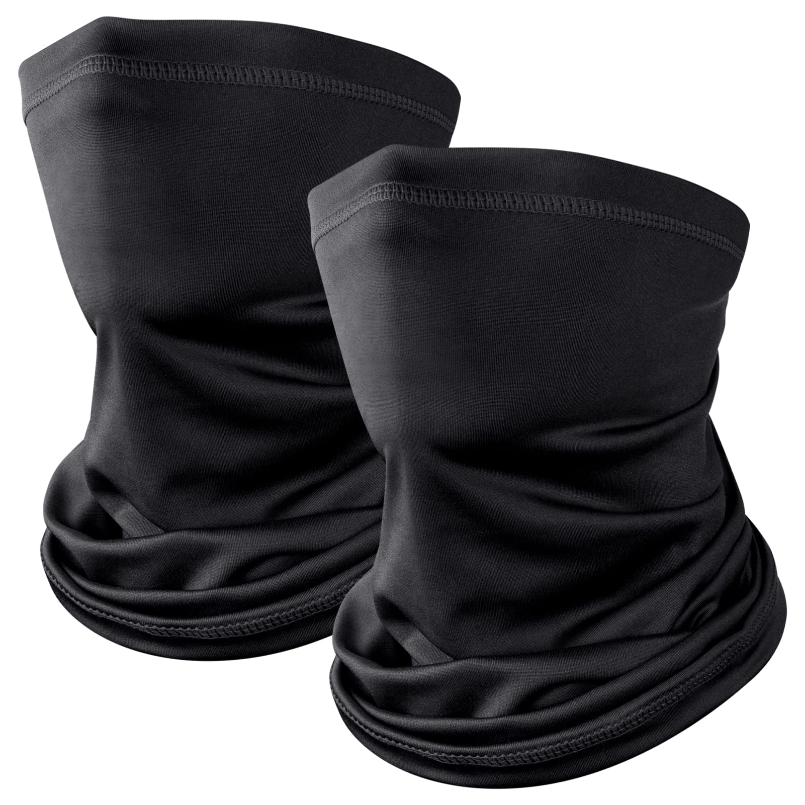 Kiiwah 2 Stück Multifunktionstuch Schlauchschal, Winddicht Bandanas Elastisch Sonnenschutz Loop Schal Neckwarmer Herren Halstuch für Winter Thermal Outdoor Radsport Ski Motorrad Laufen