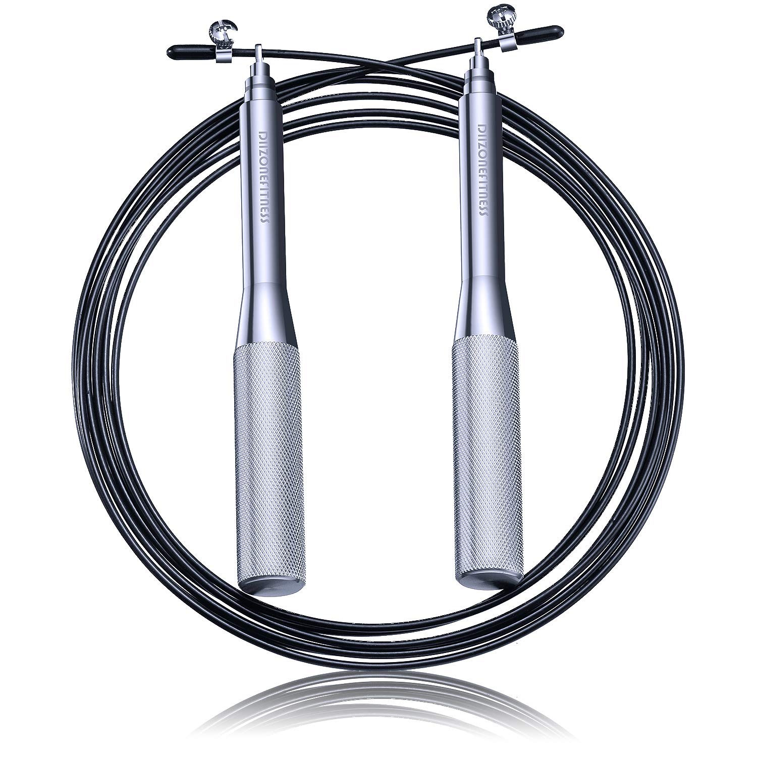 D Ⅱ ZONE FITNESS Men&Women Adjustable High Speed Jump Rope with Aluminum Handle and Wire Rope for Fitness Skipping