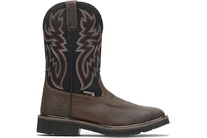 WOLVERINE Men's Rancher Waterproof Steeltoe Square Toe 10in Wellington Work Boot