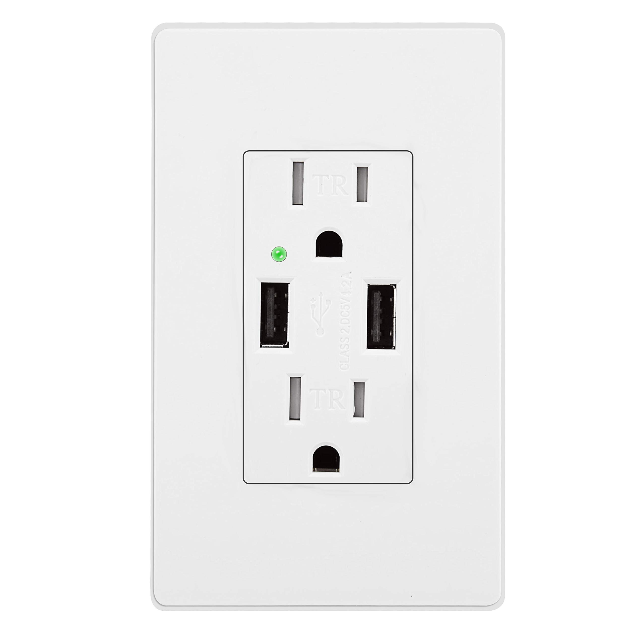 [5 Pack] BESTTEN USB Receptacle Outlets with Dual USB Charging Ports (4.2 Amp eBay