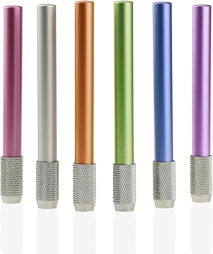 YOUSHARES Aluminum Assorted Colors Pencil Lengthener Pencil Extender