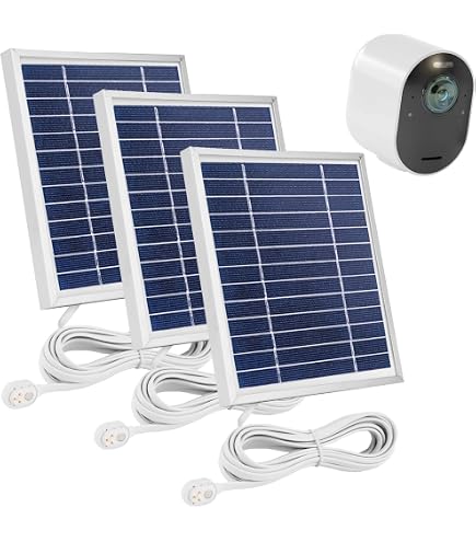 2 Pannelli Solari Da 5 W Compatibili Con Arlo Essential Spotlight/XL - Impermeabili IP65, Cavo 3 M, Montaggio A Parete