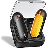 Hand Warmers Rechargeable 2 Pack，5 Levels Double Sided Heating Electric Hand Warmer with 10000mAh Charging Case Portable Pocket Heater Gifts for Christmas Winter Outdoor Golf Hunting Camping