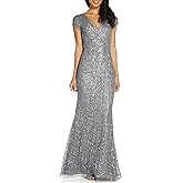 Adrianna Papell Womens Beaded Mermaid GownSpecial Occasion Dress