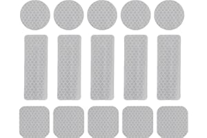 PATIKIL Reflective Stickers, 30 Pcs Safety High Visibility Reflective Sticker Waterproof Outdoor Reflectors for Bicycle, Clot