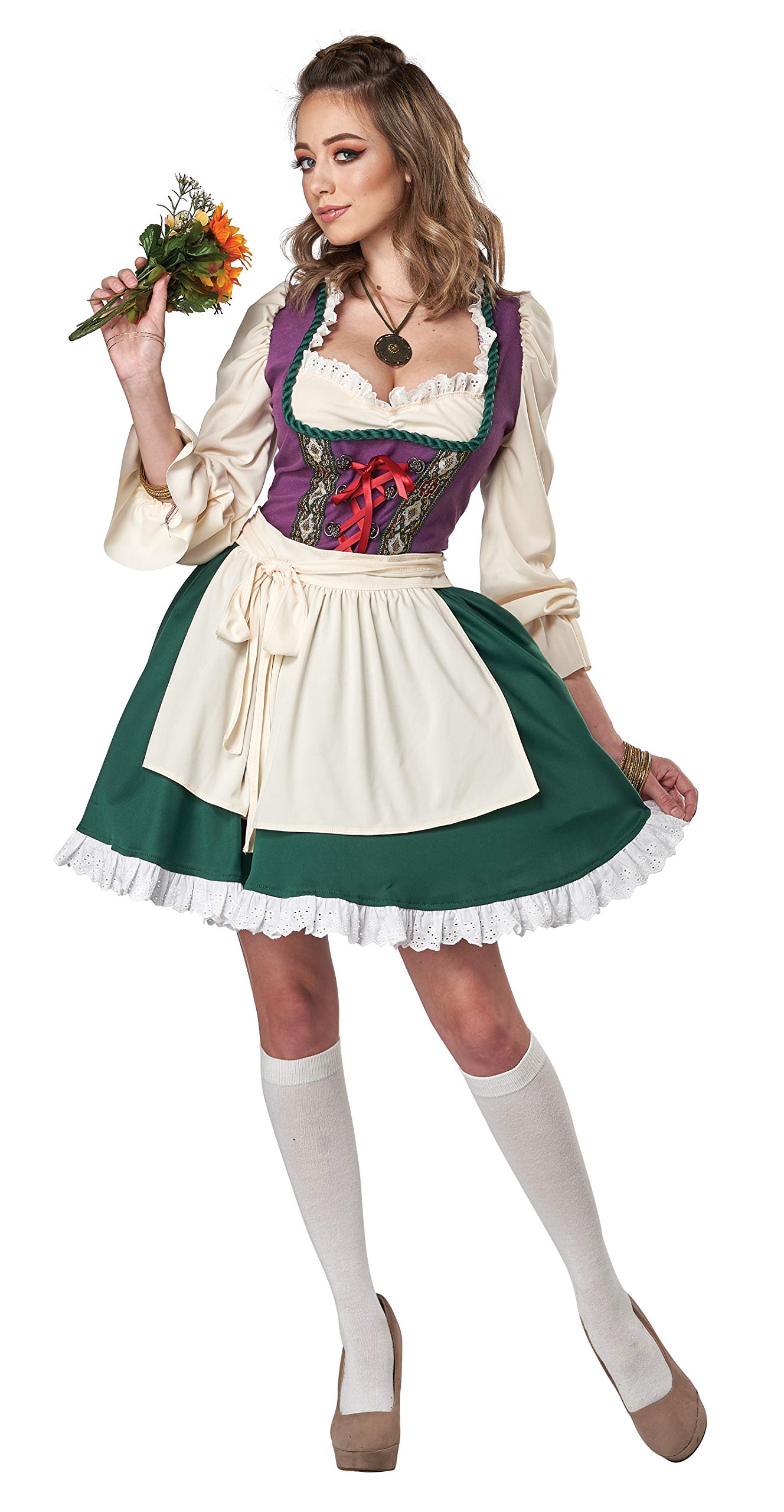 Photo 1 of California Costumes Beer Garden Girl Adult Costume, X-Small Purple/Green