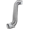 Deflecto Easy Connecting Dryer Vent Hook Up Kit, Flexible Semi-Rigid Aluminum Duct, 4" x 8' (HUPK8WA/4)