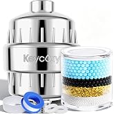 Keycozy Shower Filter for Hard Water, Multi-Stage Filtration,High Output | NSF-Certified Calcium Sulfite, Carbon &amp; KDF,Reduces Chlorine, Heavy Metals &amp; Sediment, Helps Improve Skin &amp; Hair
