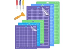 EVISWIY 6PCS Cutting Mats Compitable with Explore Air 2/Air/One/Maker 3/Maker 3PCS 12x24 Sticky Mats Long 3PCS 12x12 Cricket Mats & Blades Standard Grip Light Grip Strong Grip Variety Pack Mats Accessories