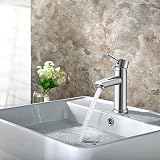 Hapilife Basin Taps Mono Mixer Tap Chrome with UK Hoses, Single Lever view 2