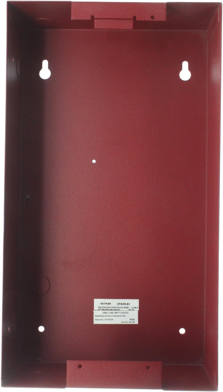 Notifier AFAWS-BX Flush Mount Telephone Back Box Alarm Accessory
