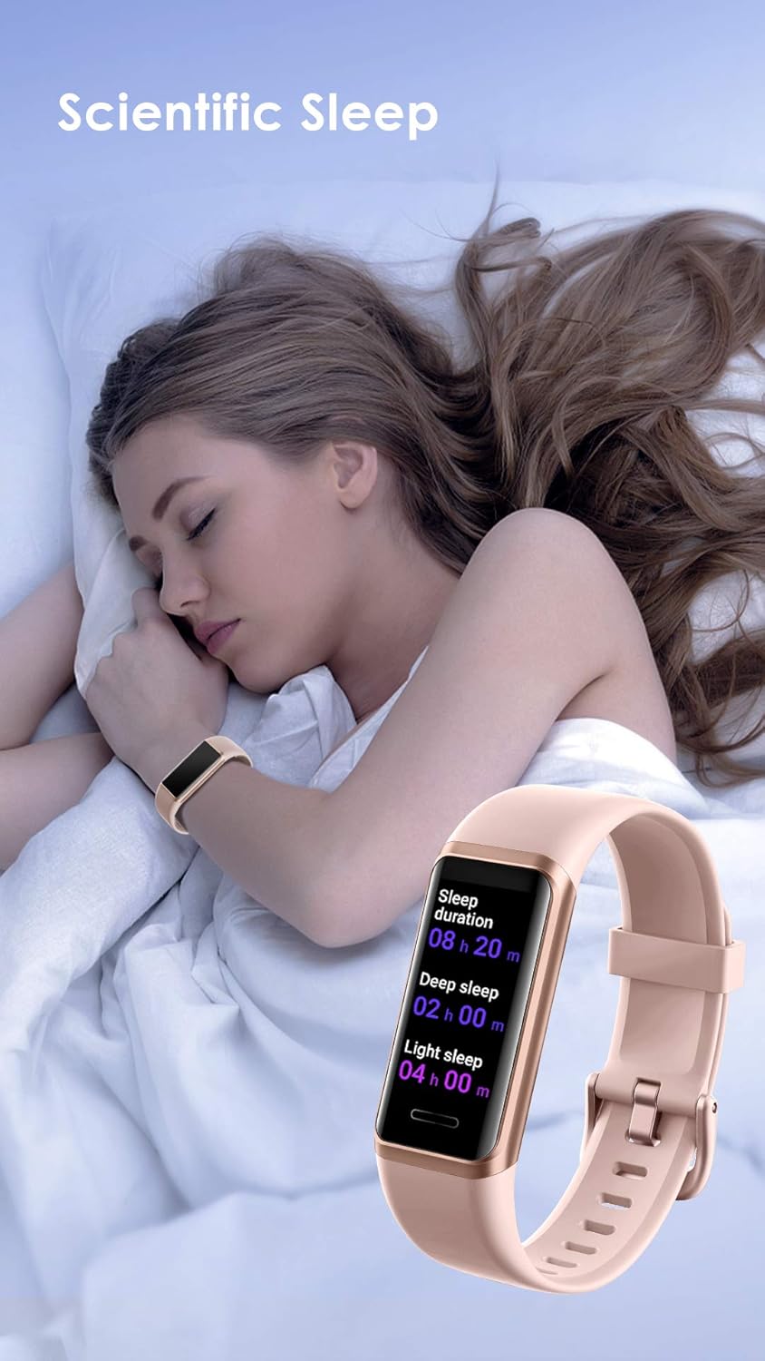 YAMAY Fitness Tracker 2021 Version, Watches for Women Men with Customized Watch Face Touch Screen Alexa Built-in, Blood Oxygen & Heart Rate Monitor Sleep Tracker IP68 Swimming Waterproof (Pink) : Sports & Outdoors
