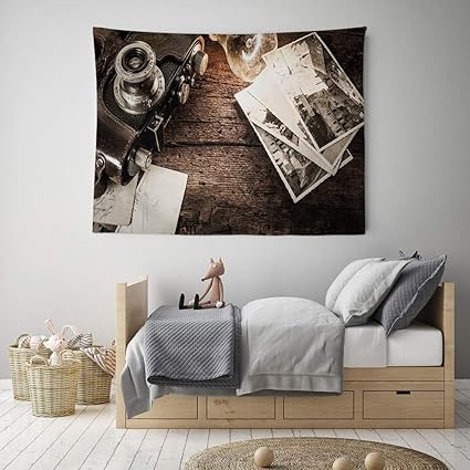 Hiyoo Home Nature Art Wall Hanging Fabric Tapestry Vibrant Colors Soft To Touch Decor For Party Dorm Room Bedroom Living Room 60 W X 51 H