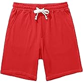 AMY COULEE Men's Casual Shorts 8" Cotton Athletic Workout Shorts Lounge SweatShorts with Pockets