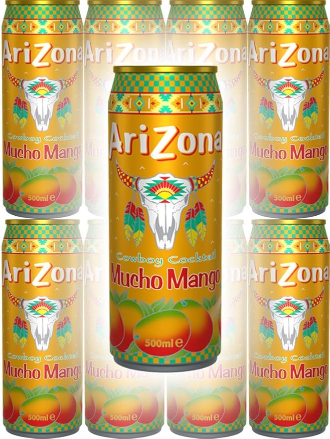 Amazon Com Arizona Tea Mucho Mango 23 Oz Tall Cans Pack Of 8 Total Of 184 Oz Grocery Gourmet Food