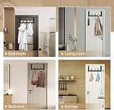 AUXHCYL Over Door Hooks Stainless Hanger Coat Rack 33lb 15kg Black view 7
