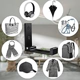 OHIYO Foldable Hooks 6Pcs Heavy Duty Aluminum Alloy Wall Hanger Black view 7