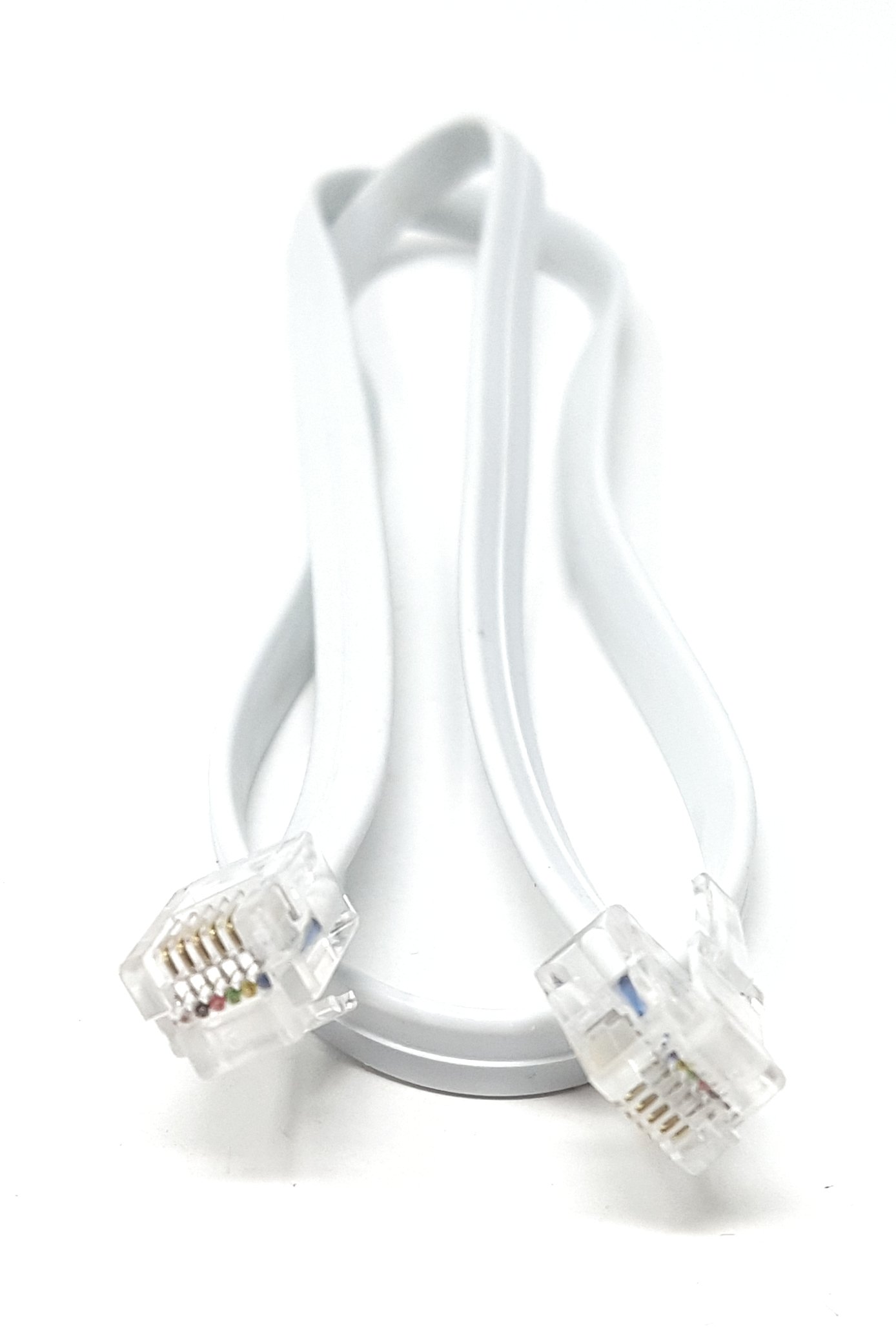 MainCore 50cm long FLAT RJ12 to RJ12 (6P6C) Cable Lead Cord / (p.s. RJ11 to RJ11 with 6 wire) (Available in 0.30m, 0.50, 2m, 3m, 5m, 10m) (0.50m)