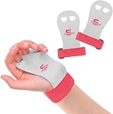 SAWANS Leather Palm Grips for Kids Pink White Gymnastics Training Palm Protector view 1