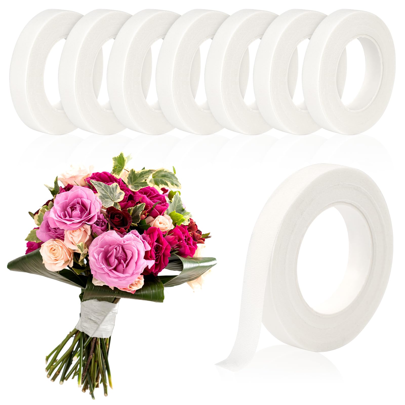 COIDEA 8 Rolls Floral Tape, 1/2" Wide Flower