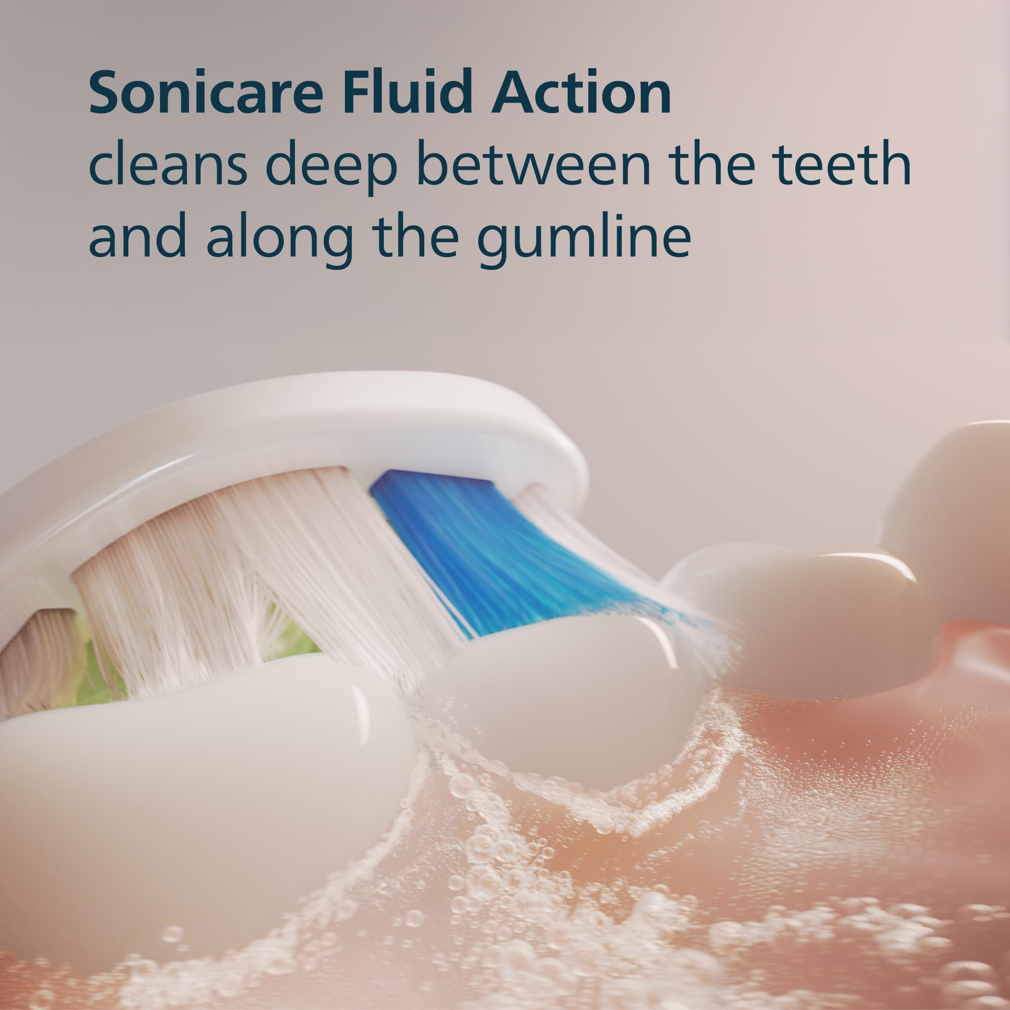 Philips Sonicare W DiamondClean - Genuine Replacement Electric Toothbrush Heads, White, 4 Pack One Year Supply, HX6064/65