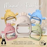 Infatot Teething Mittens Chicken Silicone Glove Baby Toy 0-6 Months Cream view 3