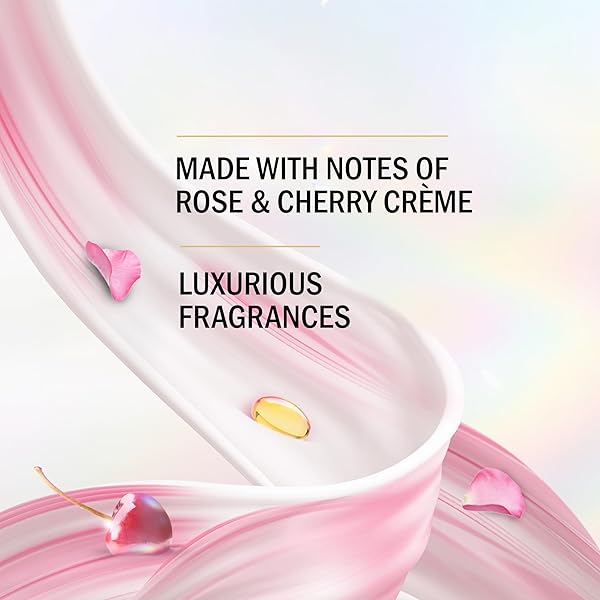 OLAY BODY WASH FOR WOMEN, INDULGENT MOISTURE, 24HR MOISTURIZING & NOURISHING FORMULA, INFUSED WITH VITAMIN B3 COMPLEX, LUXURIOUS FRAGRANCES, ROSE & CHERRY CREME SCENT, 20 FL OZ