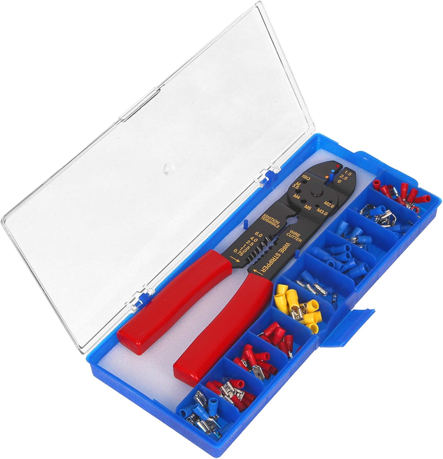 ORNO AE-13136 Cable Lugs Set including Crimper Multi-Coloured (with a Crimper), Multicoloured, X - Image 4