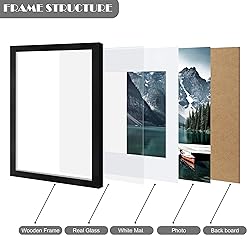 Hongkee 8x12 Picture Frames set of 3, Made of