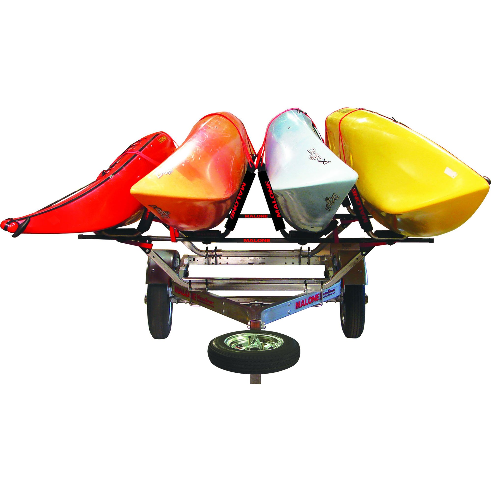 Malone Auto Racks MicroSport 4Boat FoldAwayJ Kayak Trailer Package
