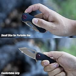 FLISSA Mini Pocket Knife, Folding EDC Knife, 2.5