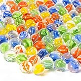 Sukh Glass Marbles - Bulk 100Pcs Cat Eye Mix 4