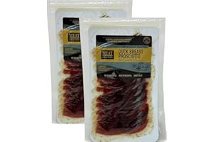 MEAT CRAFTERS MeatCrafters Sliced Duck Breast Prosciutto, Dry Cured, Antibiotic Free, All Natural Meat, 2oz (2-Pack)